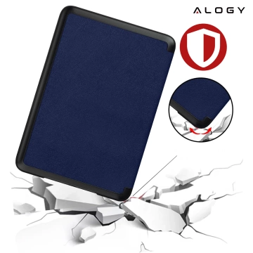 Etui ochronne na czytnik E-Book Alogy ProBook Cover obudowa do Kindle Paperwhite 6 2024 Granatowe