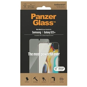 Gehärtetes Glas für Samsung Galaxy S23 PanzerGlass Ultra-Wide Fit CamSlider