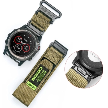 Nylonarmband für Garmin Fenix ​​​​5x 6x 7x Pro 26 mm Nylonband Sport Militärgrün