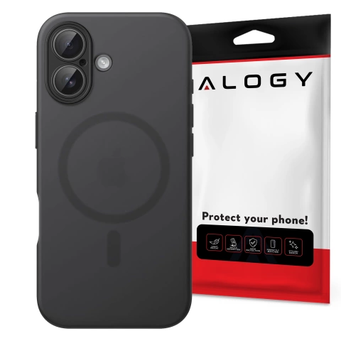 Etui do Apple iPhone 17 – matowa obudowa do MagSafe z ochroną obiektywu, smukłe i odporne na zarysowania, idealne dopasowanie – Alogy Skinny MatteCase™ Czarne
