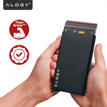 Alogy Anti-Diebstahl-Geldbörse RFID-Smartcard-Halter Schwarz