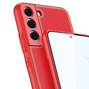 Dux Ducis Yolo elegante Hülle aus ökologischem Leder für Samsung Galaxy S22 (S22 Plus) rot