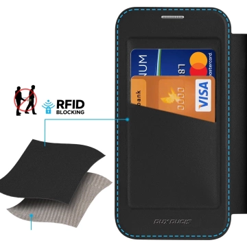 iPhone 16 Pro Dux Ducis Skin X Pro MagSafe Flip Case Schwarz