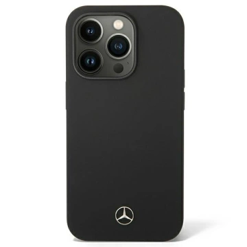 Mercedes MEHCP14XSILBK Handyhülle für Apple iPhone 14 Pro Max 6.7" schwarz/schwarz Hardcase Silicone Line