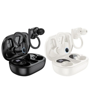 HOCO TWS EQ8 Kabellose Bluetooth-Kopfhörer – Weiß mit Ladeetui
