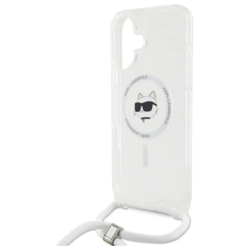 Etui Karl Lagerfeld für iPhone 16 6.1" Magsafe Hardcase Transparent IML Choupette Head
