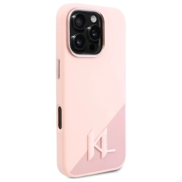 Karl Lagerfeld Hülle für iPhone 16 Pro 6,3" Pink Hardcase Silikon MagSafe