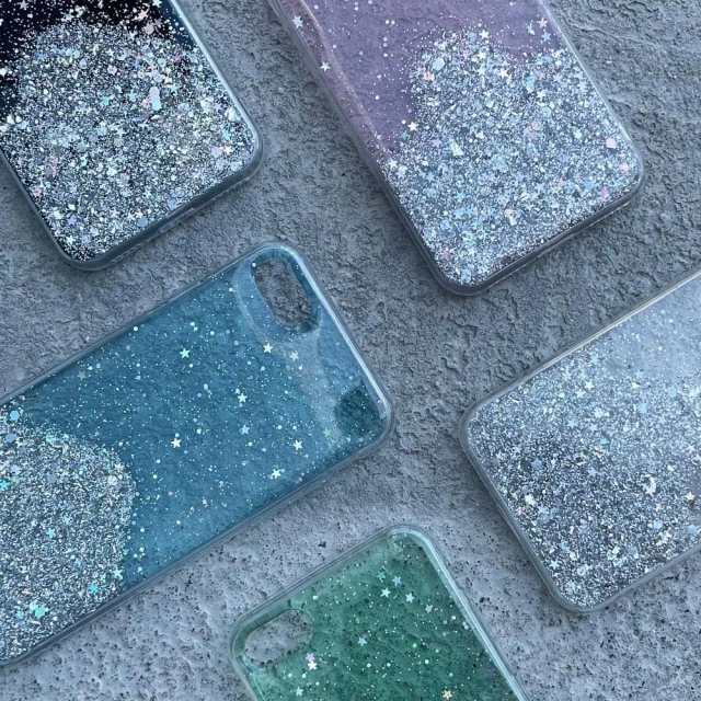 Star Glitter etui pokrowiec do iPhone 13 Pro Max błyszcząca brokatowa obudowa różowy