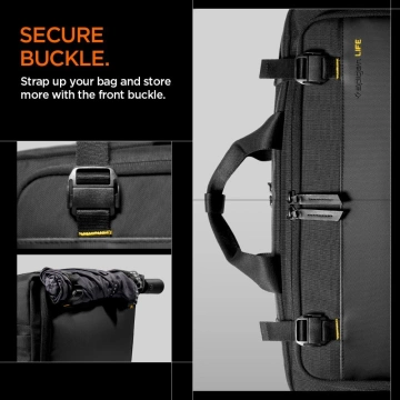 Torba Spigen KD300 Klasden Laptop 16" Czarna z paskiem