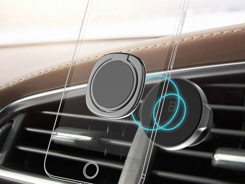 Baseus-Ring-Telefonhalter aus Metall, Desktop-Halterung, schwarz