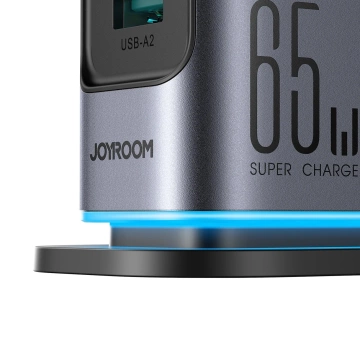 Joyroom 65W GaN-Multiport-Ladegerät, 4x USB-C, 2x USB-A, dunkelgrau