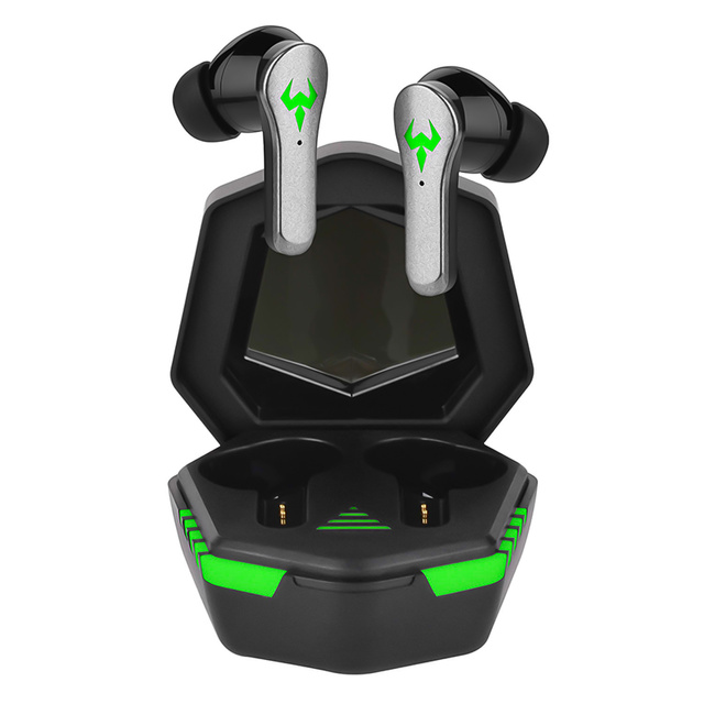 Słuchawki bezprzewodowe Bluetooth 5.2 Alogy TWS 9D EarPhones z stacja dokująca z mikrofon PowerBank dla graczy Czarne