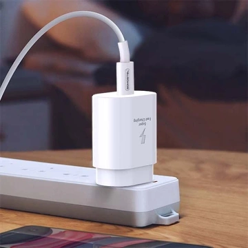 3A 25W Somostel PD SMS-Q03 Weißes USB Power Delivery iPhone 15 Ladegerät