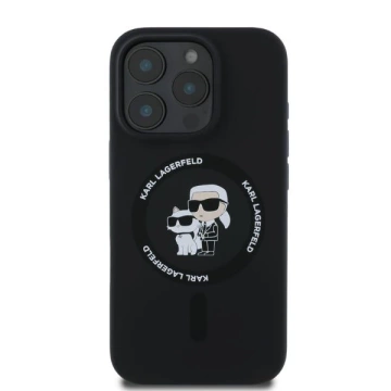 Karl Lagerfeld Hülle für iPhone 16 Pro Max 6,9" Schwarz MagSafe Hardcase Silikon Karl