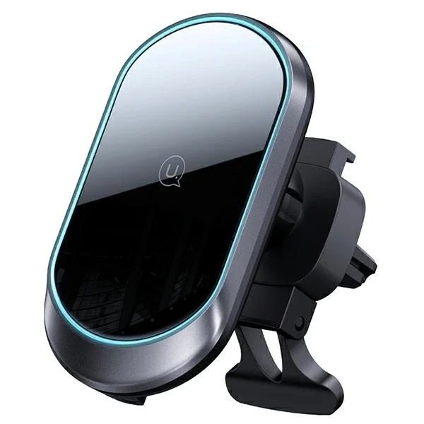 Uchwyt samochodowy do telefonu indukcyjny USAMS Magnetyczny Wireless Charging 15W do kratki went. CD182ZJ01 (US-CD182) czarny/black 