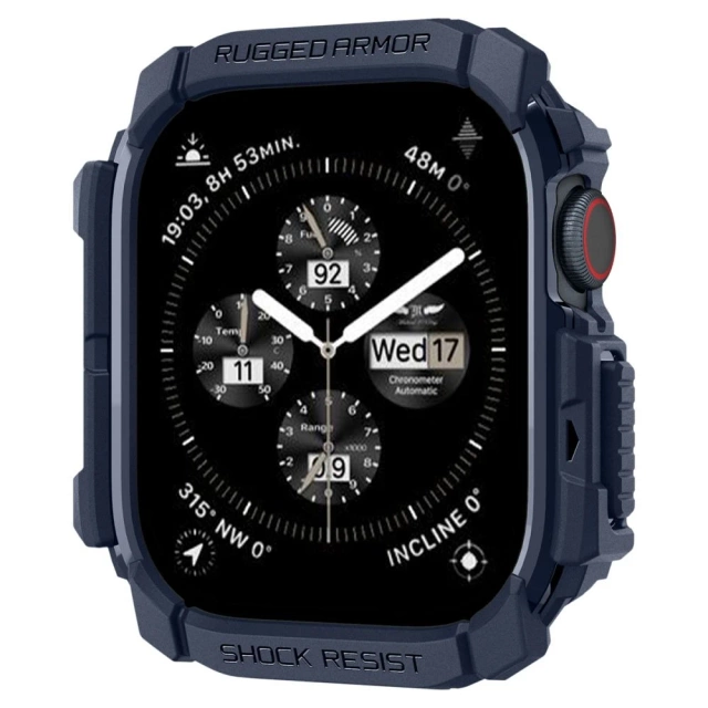 ETUI DO APPLE WATCH 10 (46MM) GRANATOWE NAVY BLUE SPIGEN RUGGED ARMOR 