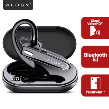 Kabelloses Headset für Bluetooth 4.0-Anrufe, Auto-Headset mit Display V8 Schwarz