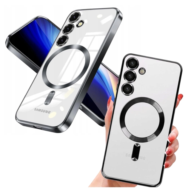 Etui do Samsung Galaxy S25 Alogy LuxeShield™️ Glamour Luxury Ring obudowa z osłoną aparatów Czarne