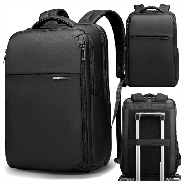 Plecak do Biura na Laptopa 15.6" Mark Ryden, Wodoodporny, Elegancki i Stylowy, Pojemny 23L, Praktyczny z Zamkiem YKK i Bocznymi Kieszeniami, 43 × 30 × 18 cm – Czarny