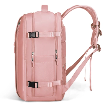 Bange Wasserdichter Rucksack für Laptops bis 15,6 Zoll, 46 x 31,5 x 20 cm, ideal für Stadt, Reisen, Arbeit und Flugreisen, mit USB-Anschluss, Pink