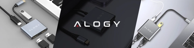 Adapter HUB 4w1 Alogy przejściówka USB-C do 2x HDMI USB 3.0 USB-C szybkie ładowanie PowerDelivery PD 100W