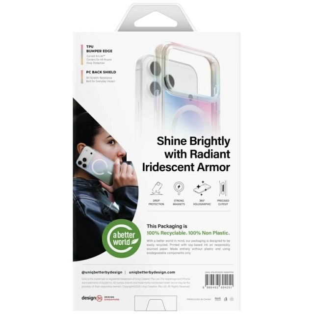 Etui Ochronne do iPhone 17 Pro UNIQ Iridescia MagClick Pink Prism