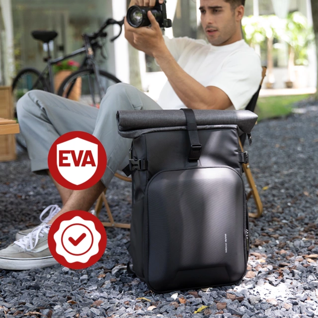 Plecak Fotograficzny na Aparat i Sprzęt Mark Ryden, Wodoodporny, Pojemny 30L, Odporny na Uderzenia EVA, Z Przegrodami na Akcesoria i Laptopa 15.6" (48×27×19 cm) – Czarny