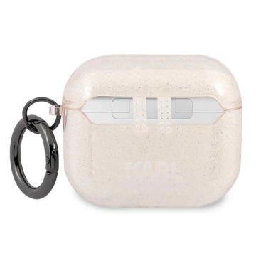 Karl Lagerfeld KLA3UKHGD AirPods 3 Cover złoty/gold Glitter Karl`s Head