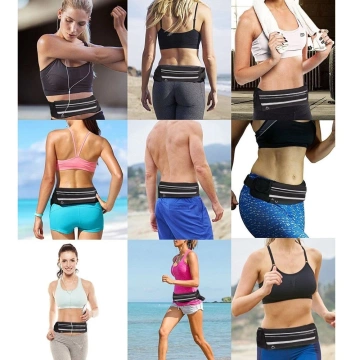 Gürteltasche Laufgürtel Wasserflaschentasche Handyhülle mit Kopfhörerausgang Pink