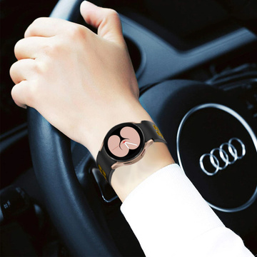 Alogy Softband Sportarmband Smartwatch Rubber für Samsung Galaxy Watch 4/5 40/42/44/45mm Schwarz & Gelb