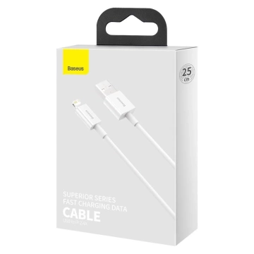 Baseus Superior USB-Kabel - Lightning 2,4 A 0,25 m Weiß (CALYS-02)