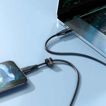 Acefast Kabel MFI USB Typ C - Lightning 1,2m, 30W, 3A schwarz (C3-01 schwarz)