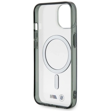 Etui BMW BMHMP14SHCRS do iPhone 14 6.1" transparent hardcase Silver Ring MagSafe