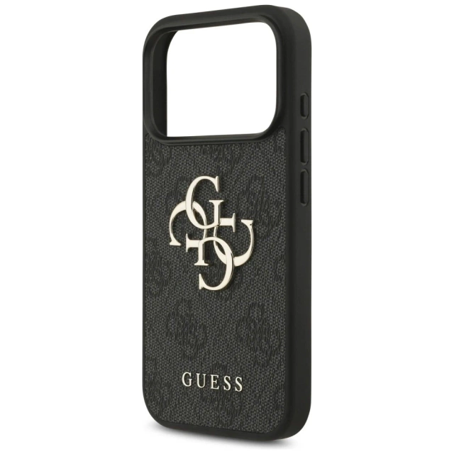 Etui Guess Hardcase 4G Big Metal Logo do iPhone 17 Pro, czarne