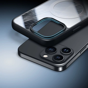 Gepanzerte Hülle für iPhone 15 Pro Max mit MagSafe Dux Ducis Aimo Mag – schwarz