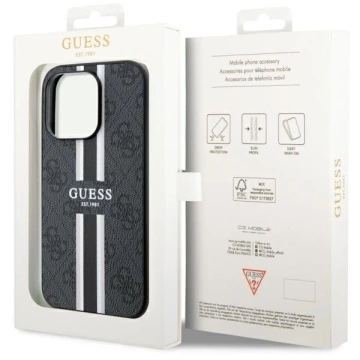 Etui Guess GUHMP14XP4RPSK für iPhone 14 Pro Max 6,7" Hardcase 4G bedruckte Streifen MagSafe