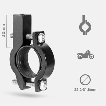 Alogy Fahrrad-Handy-Halterung, 55–95 mm, für Fahrrad, Motorroller, Schwarz