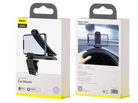 Baseus Big Mouth Pro Autohalterung für Armaturenbrett-Clip schwarz
