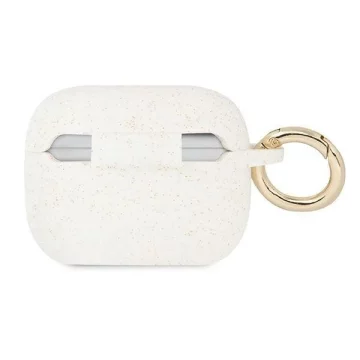 Ratet mal, GUAPSGGEH AirPods Pro Cover biały/white Silicone Glitter