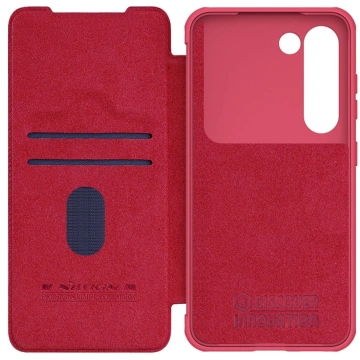 Nillkin Qin Leather Pro Case Samsung Galaxy S23 Flip Cover Camera Cover rot