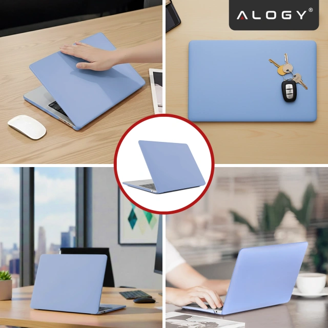 Etui do Apple Macbook Air 13.6 2022-2025 (M2/M3/M4) – elastyczna, matowa obudowa ochronna, lekka i odporna – Alogy AirGuard™ Lawendowy