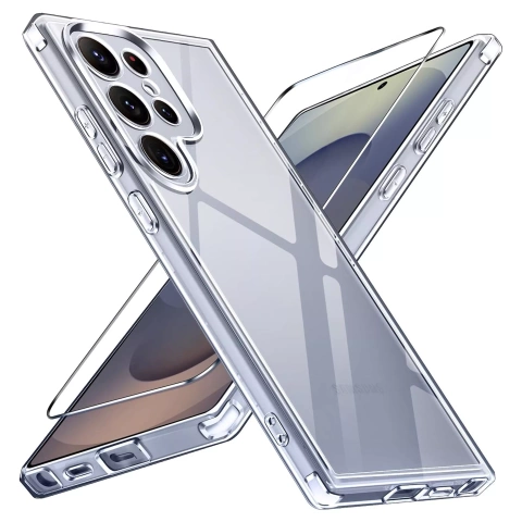 Etui do Samsung Galaxy S25 Ultra obudowa ochronna na telefon Alogy HybridShield™️ Case Przezroczyste + Szkło