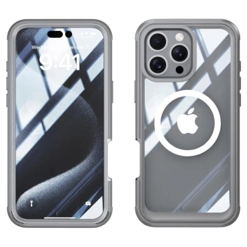Schutzhülle für Apple iPhone 16 Pro Max Alogy Shield360 MagCase™️ mit MagSafe-Funktion, inklusive Display- und Kameraschutz, Titangrau