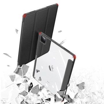 Dux Ducis Toby Armored Flip Smart Case für iPad Pro 12.9 '' 2021 mit Apple Pencil Holder Schwarz