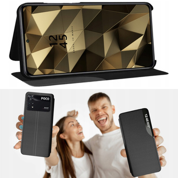 Handyhülle Alogy Smart View Cover Leder Flip Wallet für Xiaomi Poco X4 Pro 5G