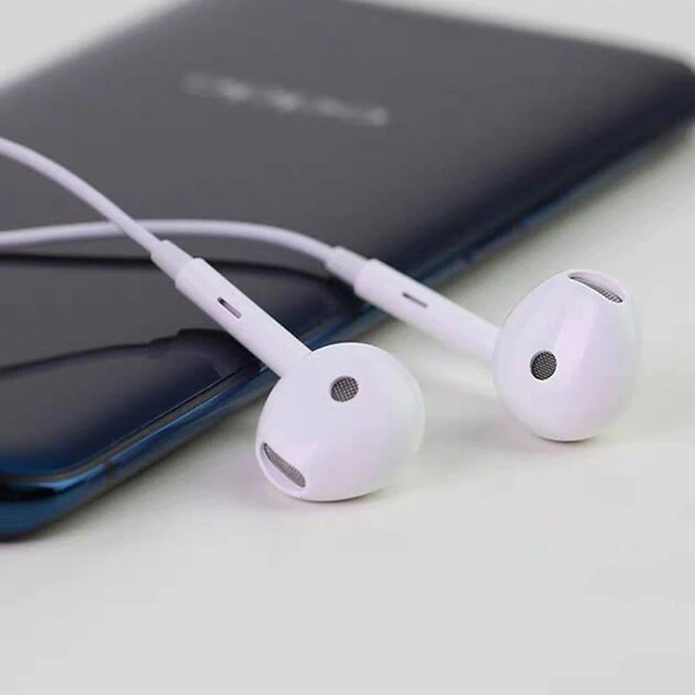 Oryginalne Słuchawki douszne stereo OPPO MH156 Jack 3.5mm Białe bulk