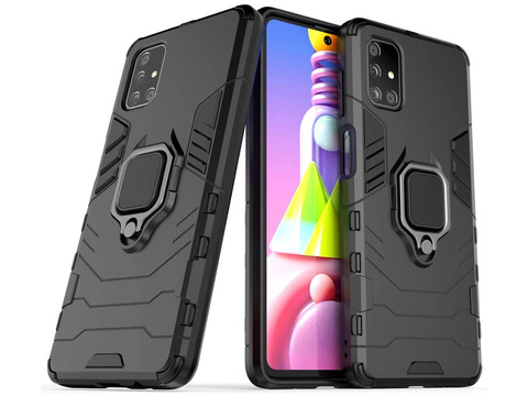 Alogy Stand Ring Armor Hülle für Samsung Galaxy M51 schwarz