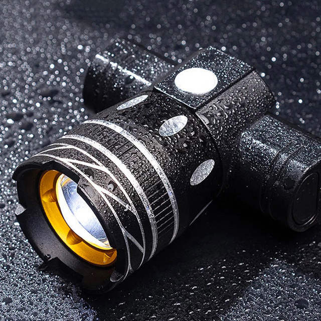 Lampka rowerowa światło przód tył wodoodporna LED CREE XM-L T6 USB zestaw przednia tylna światełko