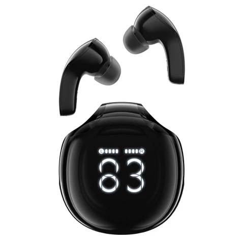Acefast T9 Bluetooth 5.3 In-Ear-Kopfhörer mit Display, kabellos, Schwarz