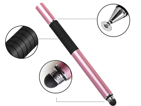 Alogy 2in1 kapazitiver Eingabestift für den Bildschirm des Tablet-Telefons Pink